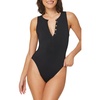 image:imageAndie Swim Womens Malibu One Piece Swimsuit  Compressive Bathing Suit Tummy Control Cheeky Coverage Regular Torso FitBlack