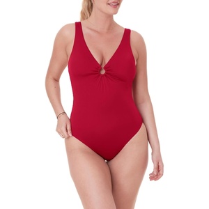 image:imageAndie Swim Womens Bonita One Piece Swimsuit  Compressive Bathing Suit Tummy Control Full Coverage Regular Torso FitGarnet