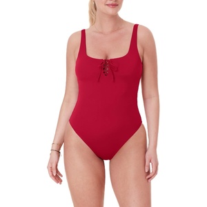 image:imageAndie Swim Womens Macao One Piece Swimsuit  Compressive Bathing Suit Tummy Control Medium Coverage Regular Torso FitGarnet