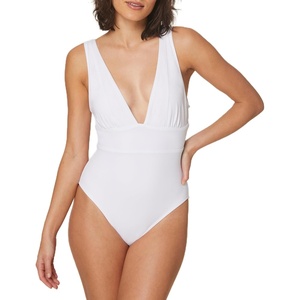 image:imageAndie Swim Womens Mykonos One Piece Swimsuit  Compressive Bathing Suit Tummy Control Full Coverage Long amp Regular TorsoWhite